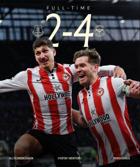 Everton v Brentford. (Photo Credit: Brentford).