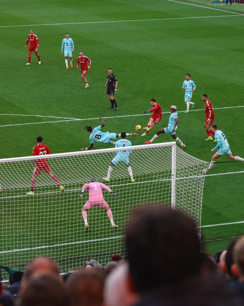 Florian Wirtz scoring for Burnley (Photo Credit: Liverpool via X)