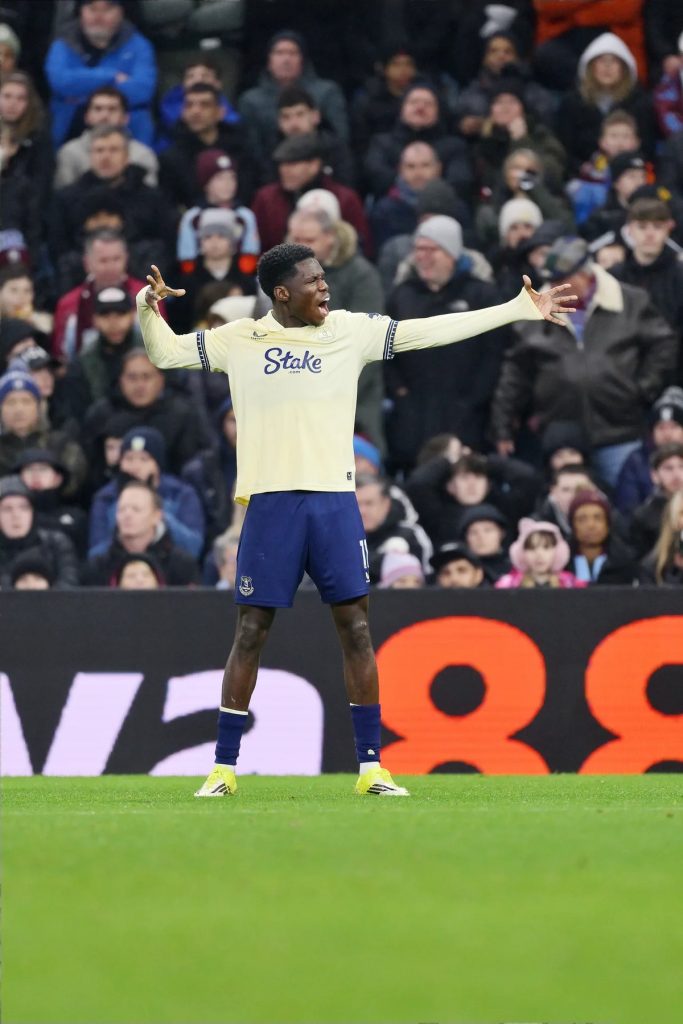 Barry celebrating after scoring (Photo Credit: Everton via X)