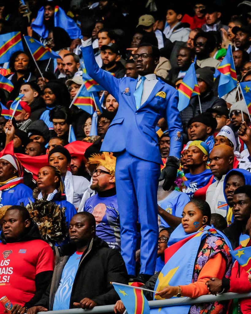 Michel Kuka Mboladinga  posing as Lumumba (Photo Credit: DR Congo football Media)
