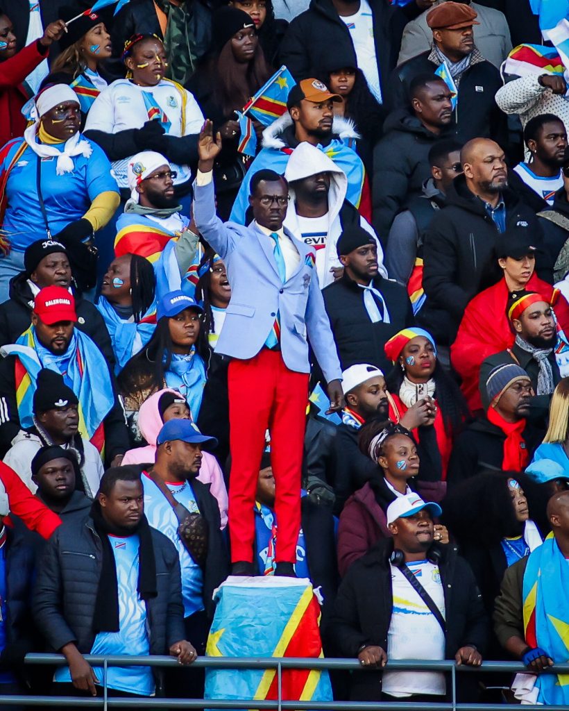 Michel Kuka Mboladinga  posing as Lumumba (Photo Credit: DR Congo football Media)