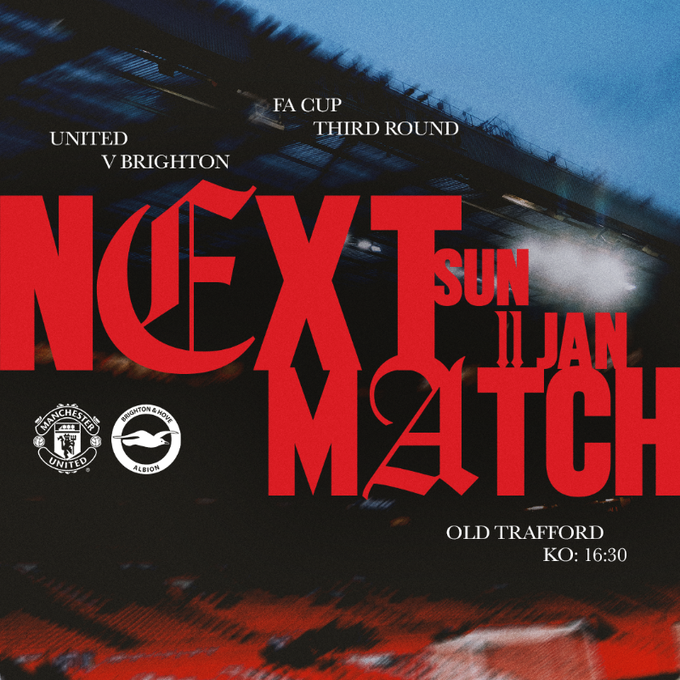 Manchester United vs Brighton & Hove Albion.(manchester united via x)