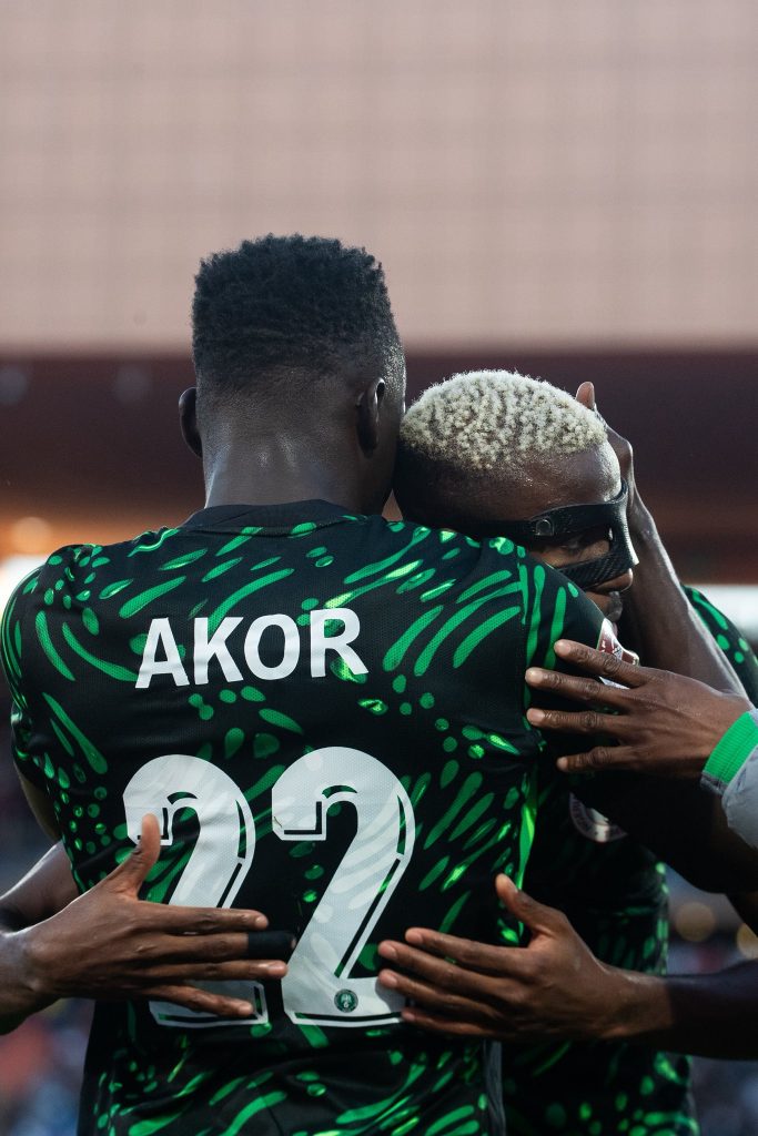 Victor Osimhen and Akor Adams (Photo Credit: Super Eagles via X)