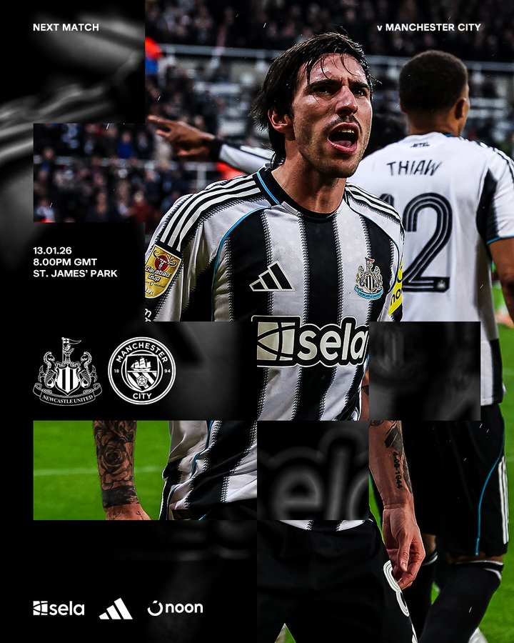Newcastle United vs Manchester City. (photo credits: newcastle via x)