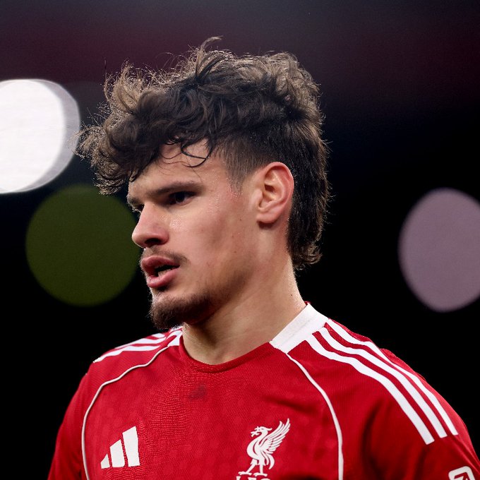 Milos Kerkez. (photo credit: liverpool via x)