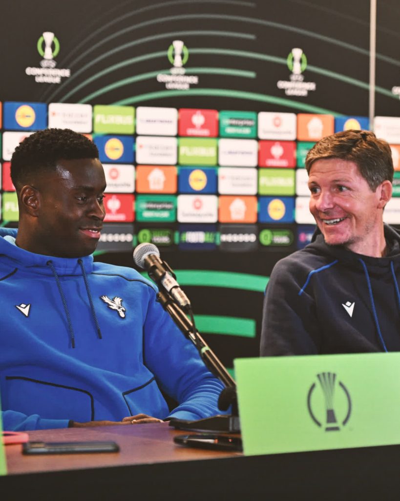 Oliver Glasner and Marc Guehi (Photo Credit: Crystal Palace via X)