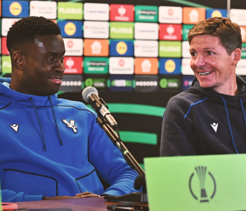 Oliver Glasner and Marc Guehi (Photo Credit: Crystal Palace via X)