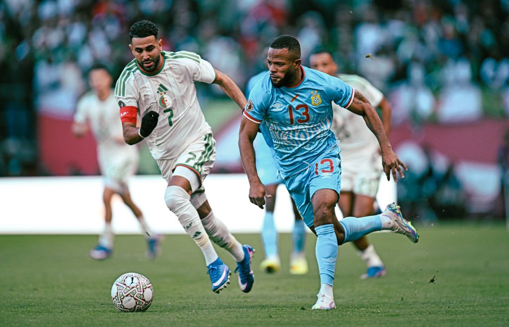 Riyad Mahrez and Meschack Elia (Photo Credit: CAF Online via X)