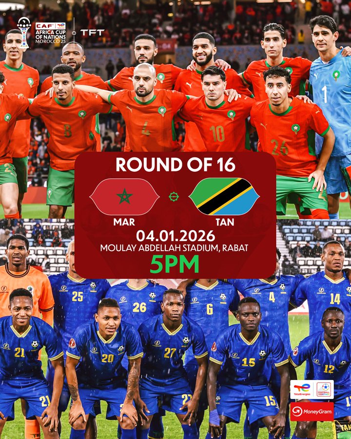 Morocco vs Tanzania. (Photo credit: morocco via x)