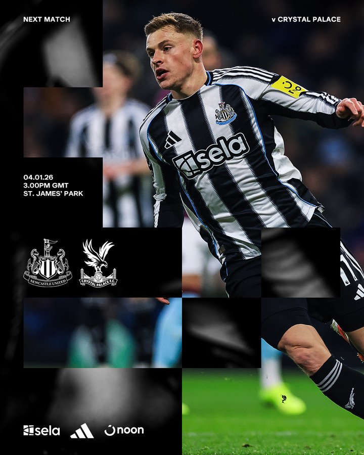 Newcastle United vs Crystal Palace. (photo credit: newcastle united via x)