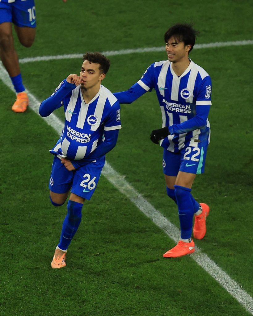 Ayari after scoring (Photo Credit: Brighton via X)