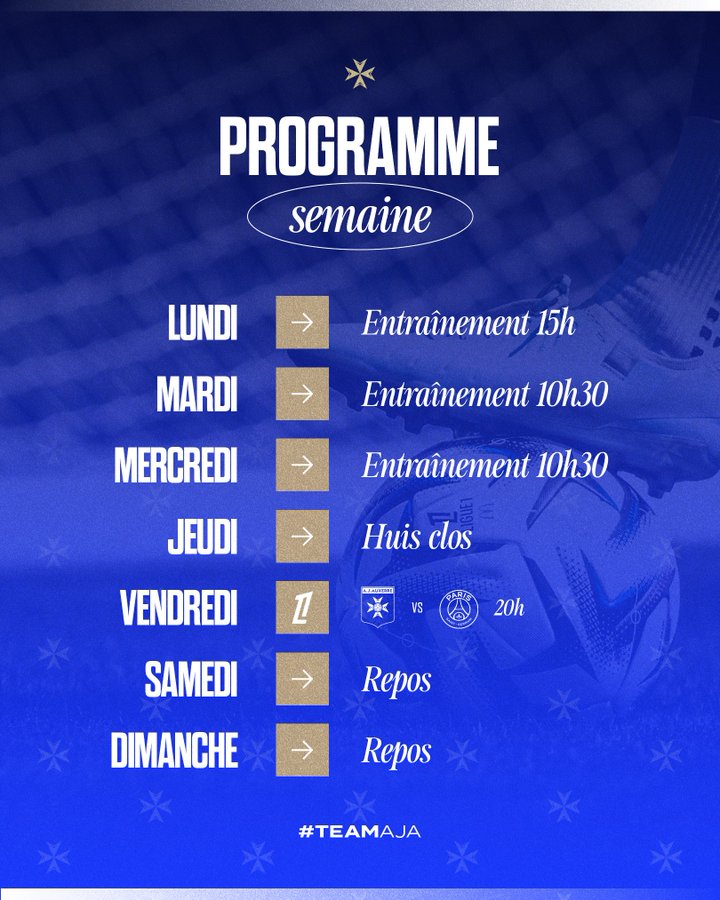 Auxerre vs Paris Saint-Germain. (Photo credit: Auxerre via x)