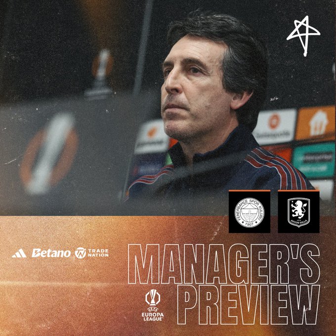 Fenerbahce vs Aston Villa. (Photo credit: aston villa via x)