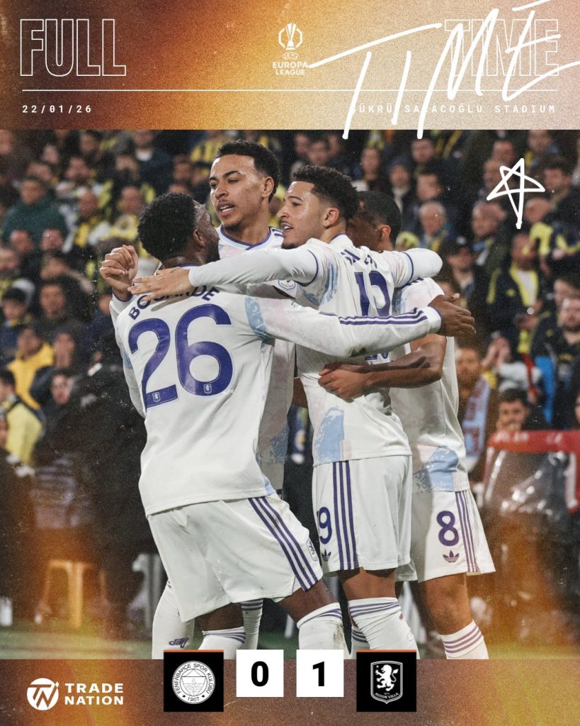 Fenerbahçe Vs Aston Villa (Photo Credit: Aston Villa Via X)