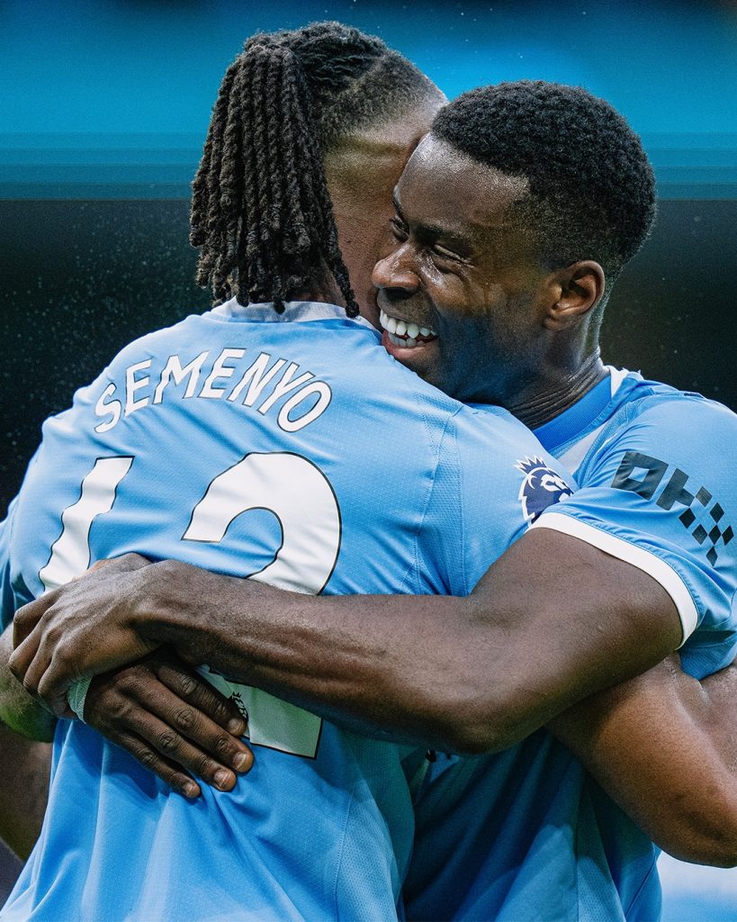 Marc Guéhi and Antoine Semenyo (Photo Credit: Manchester City via X)