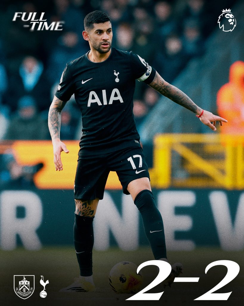 It ends all square (Photo Credit: Tottenham Hotspur via X)