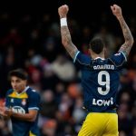 Espanyol celebrating After a win. (photo credit: espanyol via x)