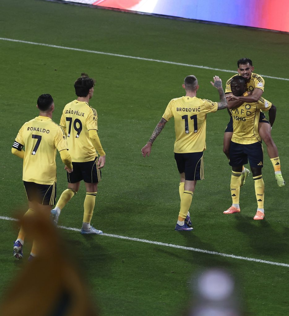 Al Nassr players celebrate after scoring (Photo Credit: Al Nassr via X)