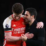 Mikel Arteta and Declan Rice (Photo Credit: Arsenal website)