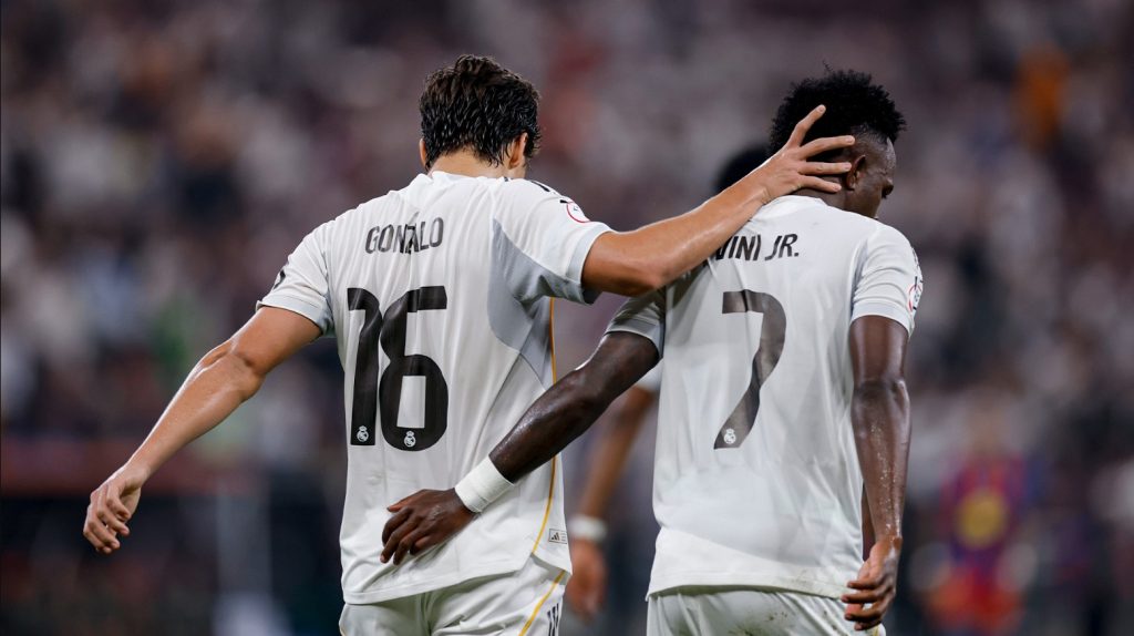 Gonzalo Garcia and Vinicius Junior. (Photo Credit: Real Madrid Media).