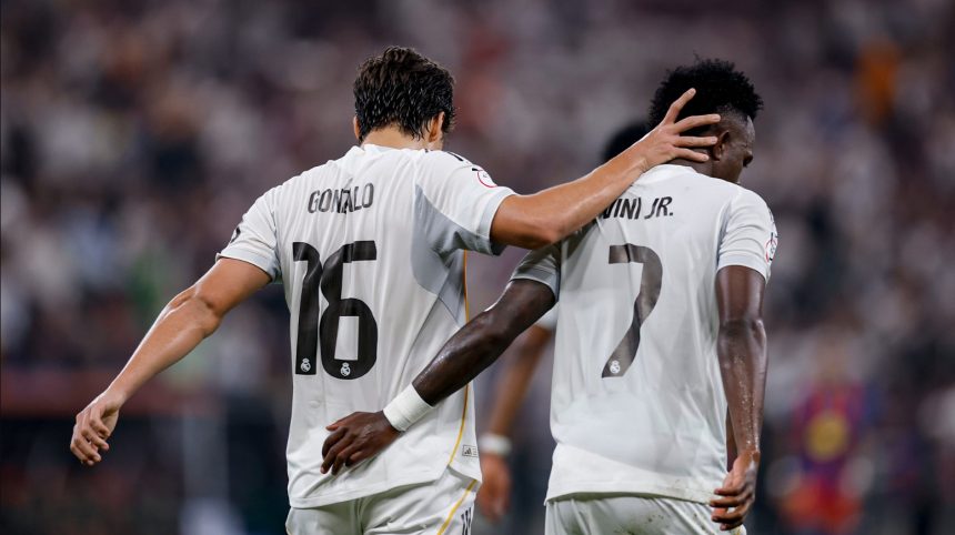 Gonzalo Garcia and Vinicius Junior. (Photo Credit: Real Madrid Media).