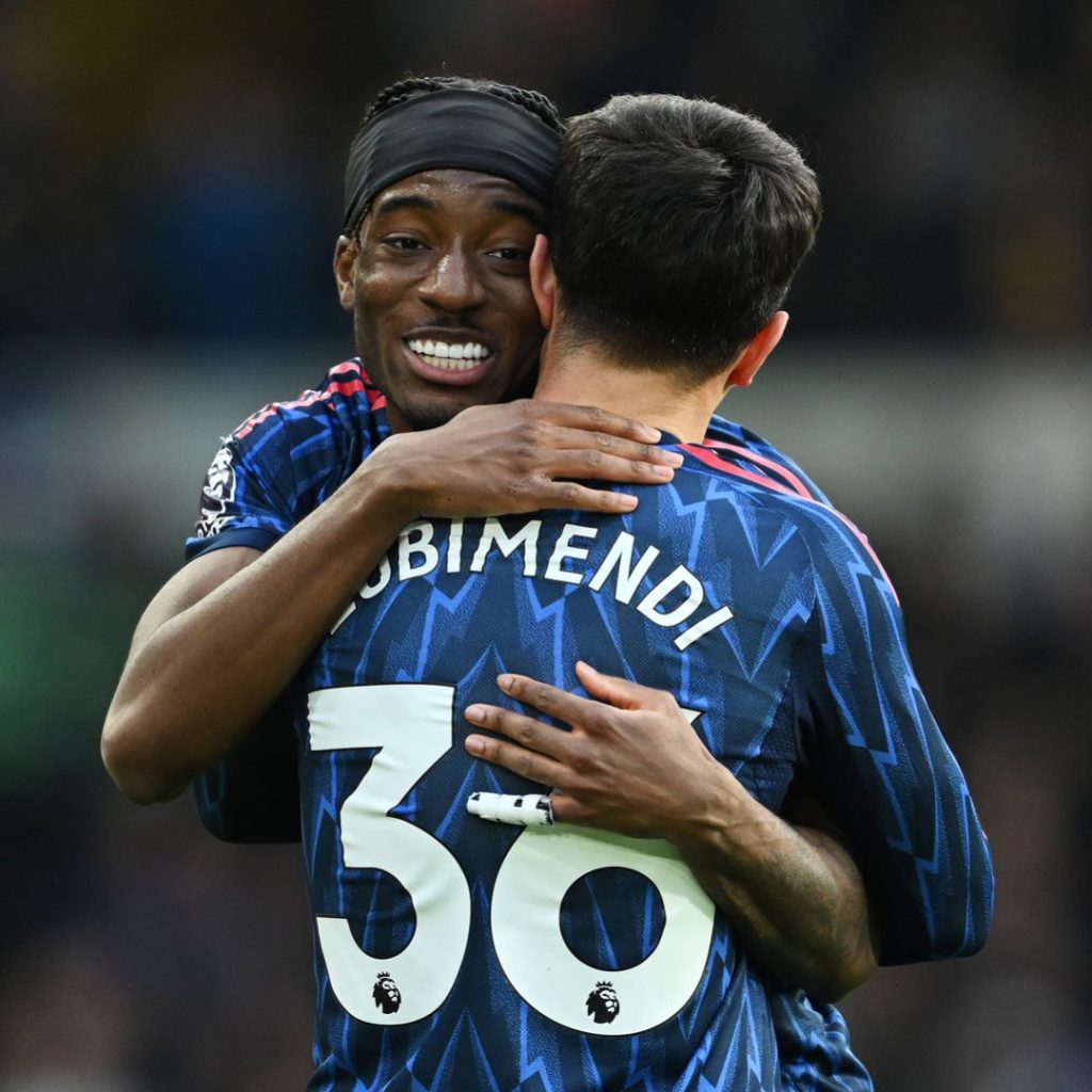 Noni Madueke and Martin Zubimendi (Photo Credit: Arsenal via X)
