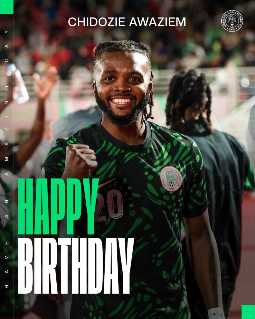 Happy 29th Birthday Chidozie Awaziem- Super Eagles Defender Celebrated Amid AFCON 2025 Campaign - Photo Credit : Super eagles, X