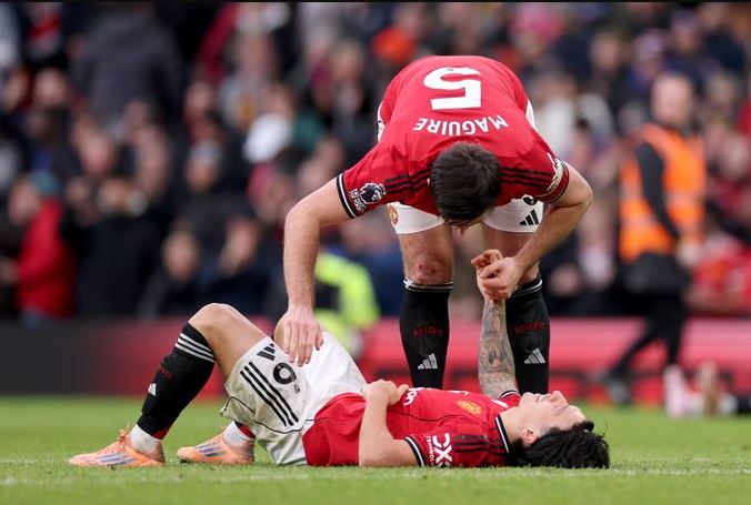 Harry Maguire and Lisandro Martinez. (Photo Credit: Manchester United Media).