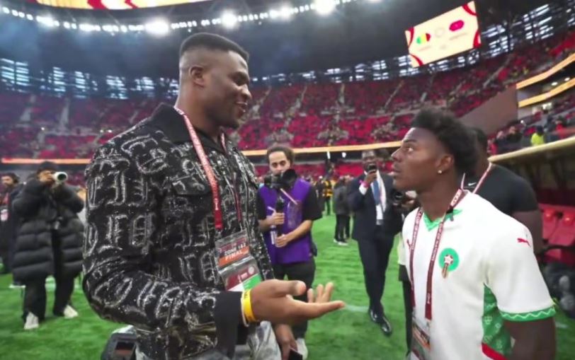 Ishowspeed and Francis Ngannou. (Photo Credit: CAF Media).