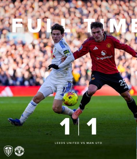Leeds v Man United. (Photo Credit: Leeds United Media).