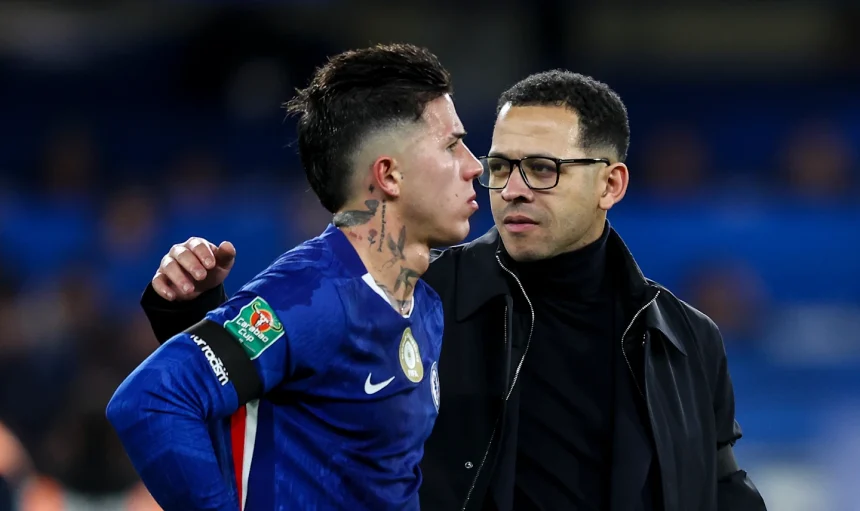 Liam Rosenior and Enzo Fernandez (Photo Credit: Chelsea Media)