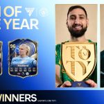 Gianluigi Donnarumma and Erling Haaland. (Photo Credit: Manchester City Media).