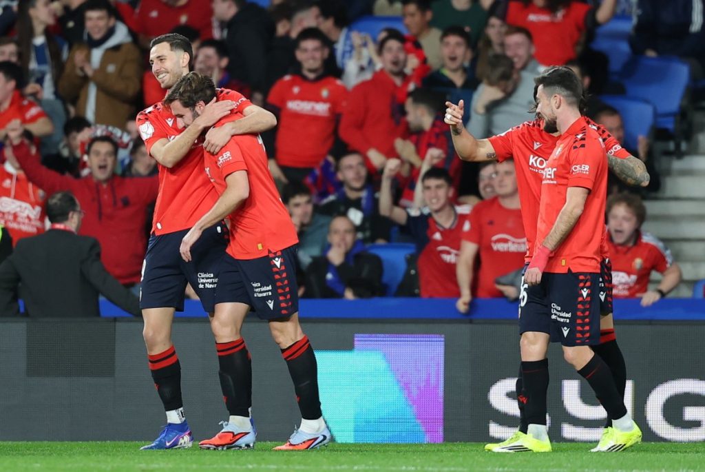 Osasuna Players Celebrating (Photo Credit: Osasuna via X)