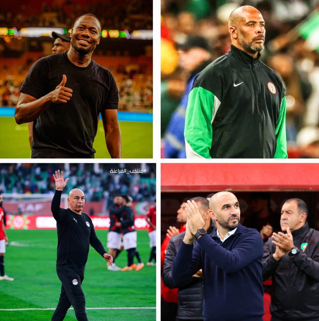 Pape Bouna Thiaw, Walid Regragui, Éric Chelle, Hossam Hassan - Photo Credit : 𝐄𝐧𝐨𝐜𝐤 𝐊𝐨𝐛𝐢𝐧𝐚 𝐄𝐬𝐬𝐞𝐥, Facebook