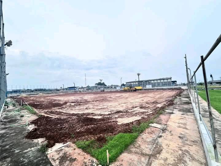 Remo Stars Stadium dduring Renovation - Photo Credit : Nigeria Football News, Facebook