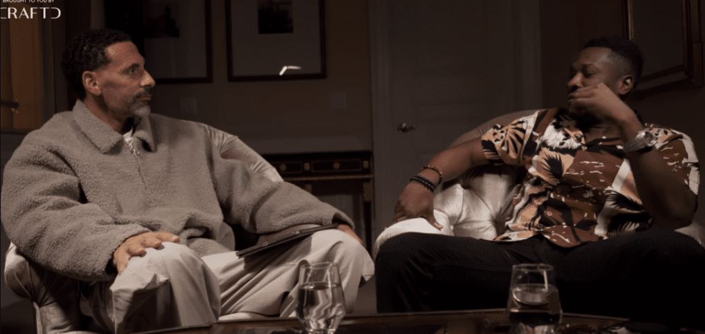 Rio Ferdinand and Asamoah  Gyan. (Photo Credit: Rio Meets Media).