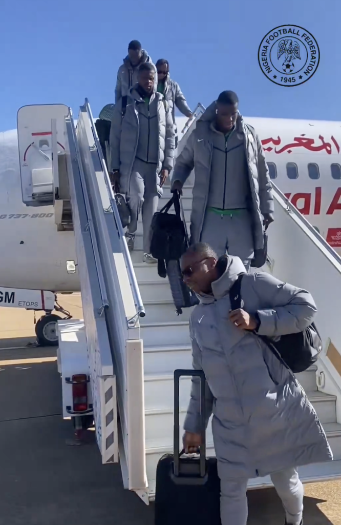 Super Eagles Arrive in Rabat Ahead of AFCON 2025 Semi-Final Clash With Morocco - Photo Credit : Super Eagles, X