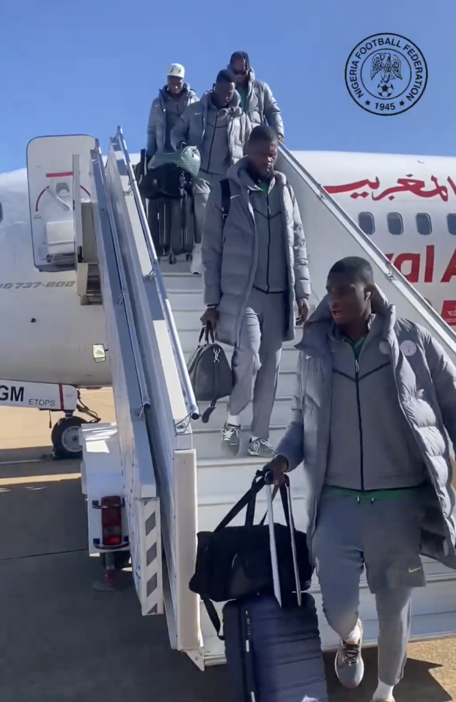 Super Eagles Arrive in Rabat Ahead of AFCON 2025 Semi-Final Clash With Morocco - Photo Credit : Super Eagles, X