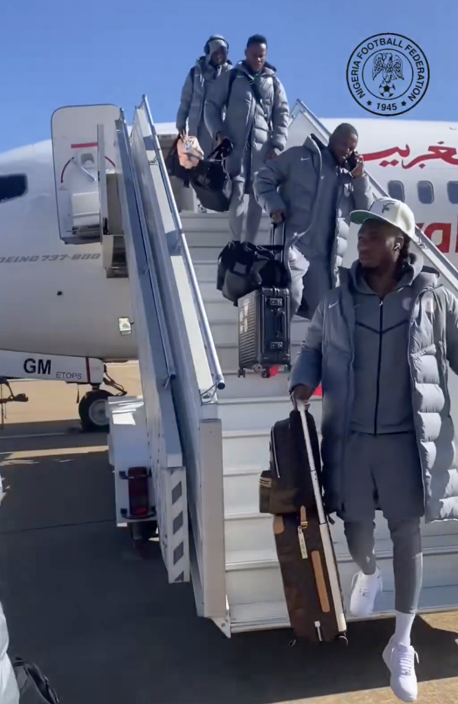 Super Eagles Arrive in Rabat Ahead of AFCON 2025 Semi-Final Clash With Morocco - Photo Credit : Super Eagles, X