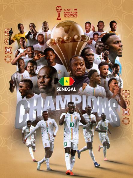 Senegal are champions. (Photo Credit: CAF Media).