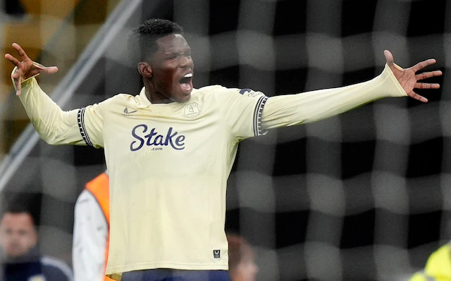 Barry celebrating after scoring (Photo Credit: Everton via X)
