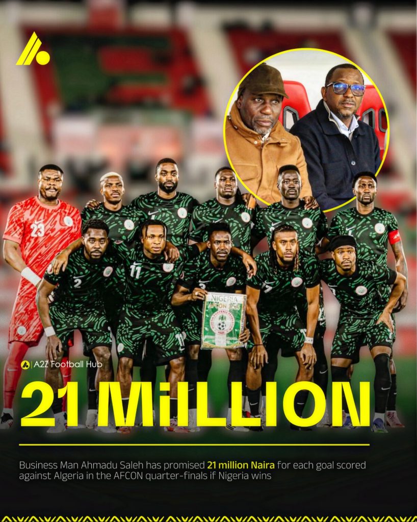 Unverified Report Claims $15,000-Per-Goal Bonus Promise for Super Eagles vs Algeria - Photo Credit : A2Zfootballhub, threads