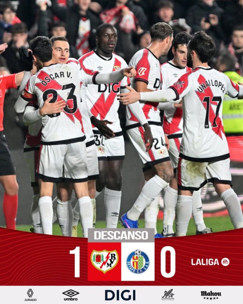 Rayo Vallecano vs Getafe (Photo Credit: : Rayo Vallecano via X)