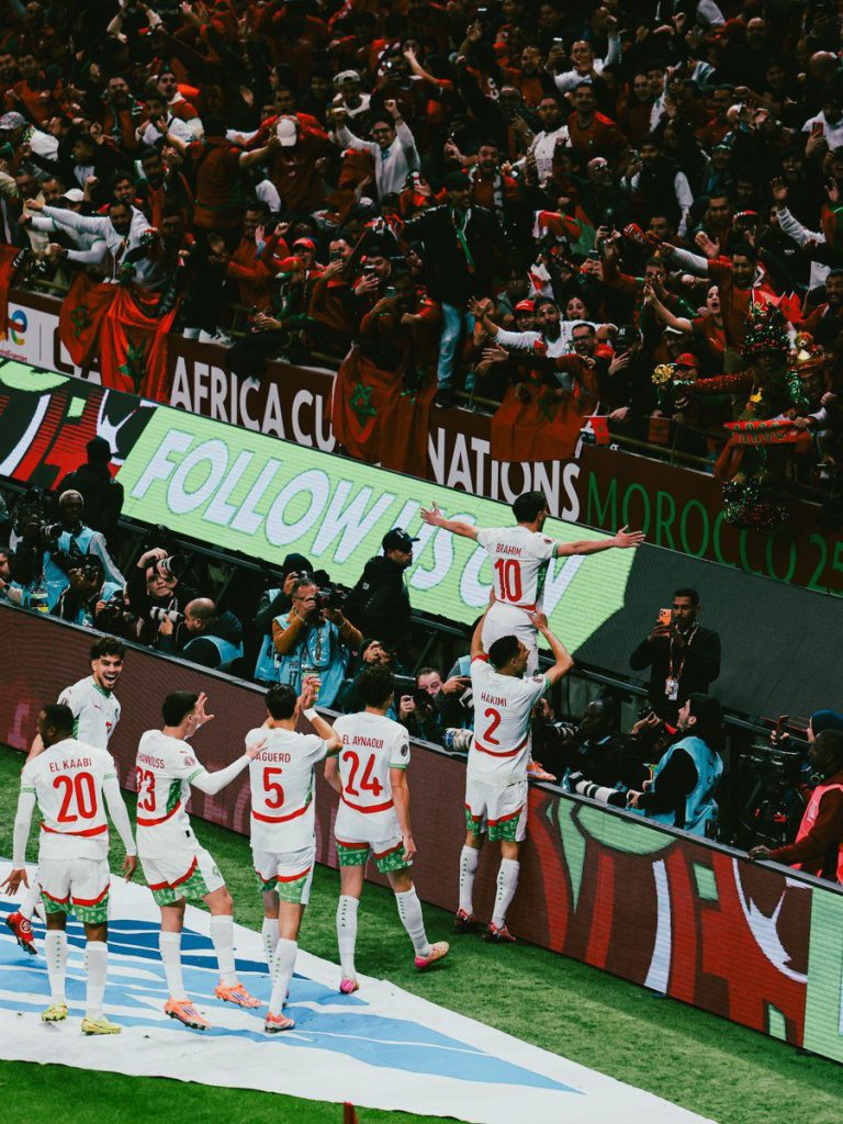 Morocco Players Celebrating (Photo Credit: CAF via X)