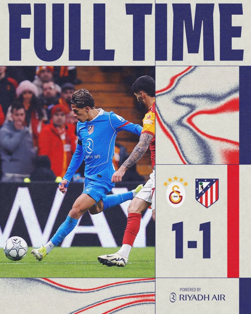 Atlético Madrid vs Galatasaray (Photo Credit: Atlético Madrid Via X)
