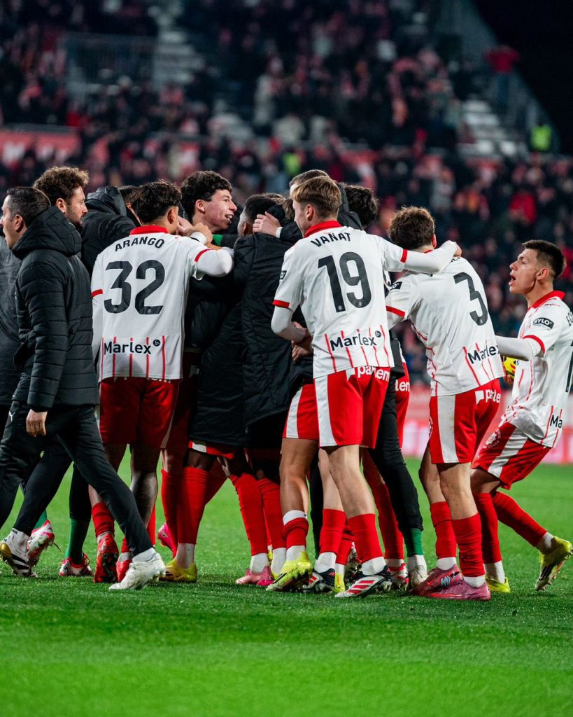 Girona Players Celebrating (Photo Credit: Girona Via X)
