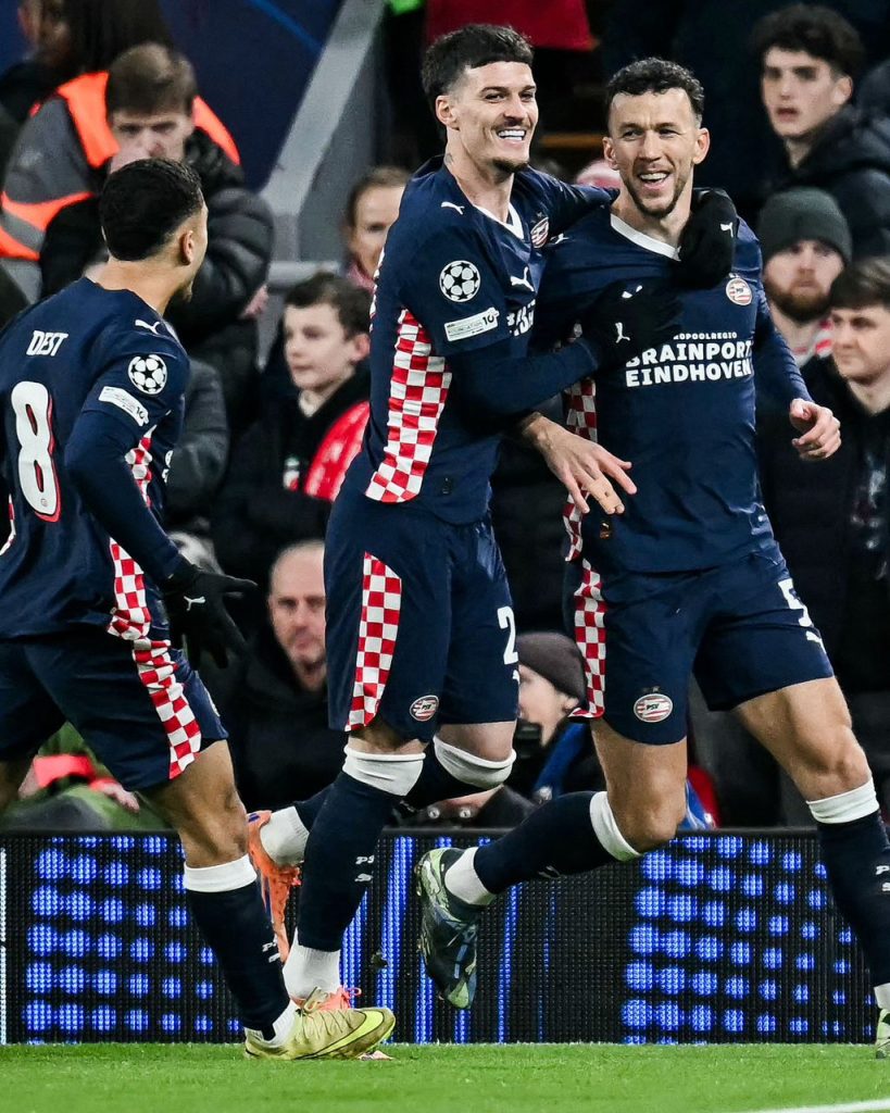 Ivan Perišić and Teammate (Photo Credit: PSV Media Via X)
