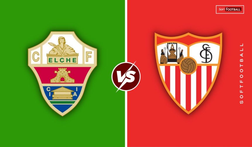 Elche vs sevilla. (photo credit: softfootball media)