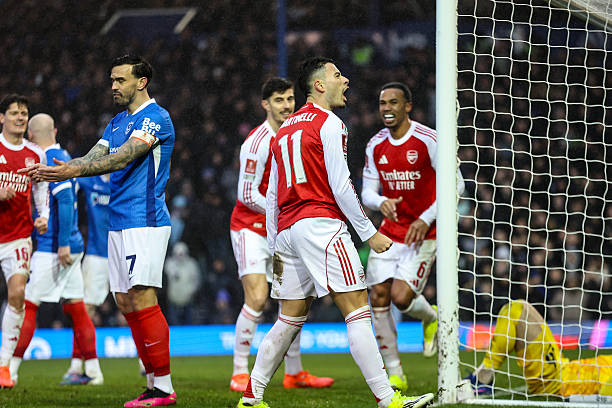 Gabriel Martinelli after scoring (Photo Credit: Arsenal X handle)