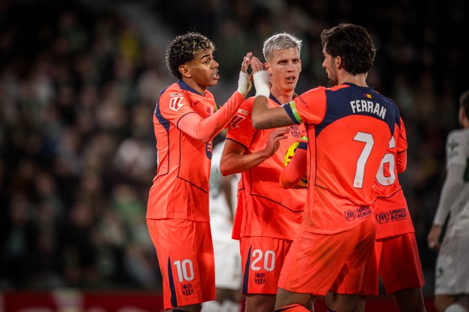 Barcelona Players (Photo Credit: FC Barcelona via X)